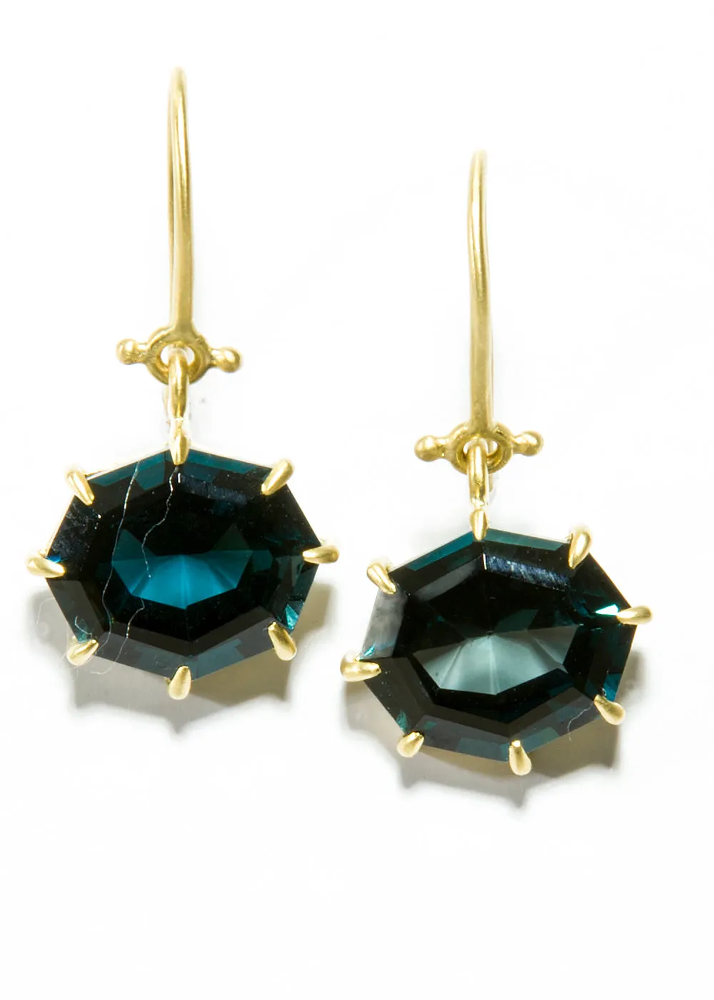Blue London Topaz Hinge Earrings