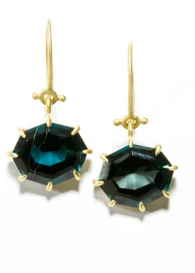 Blue London Topaz Hinge Earrings