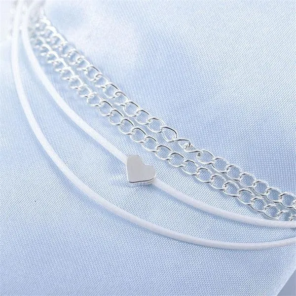 Bohemian Silver Color Anklet Bracelet