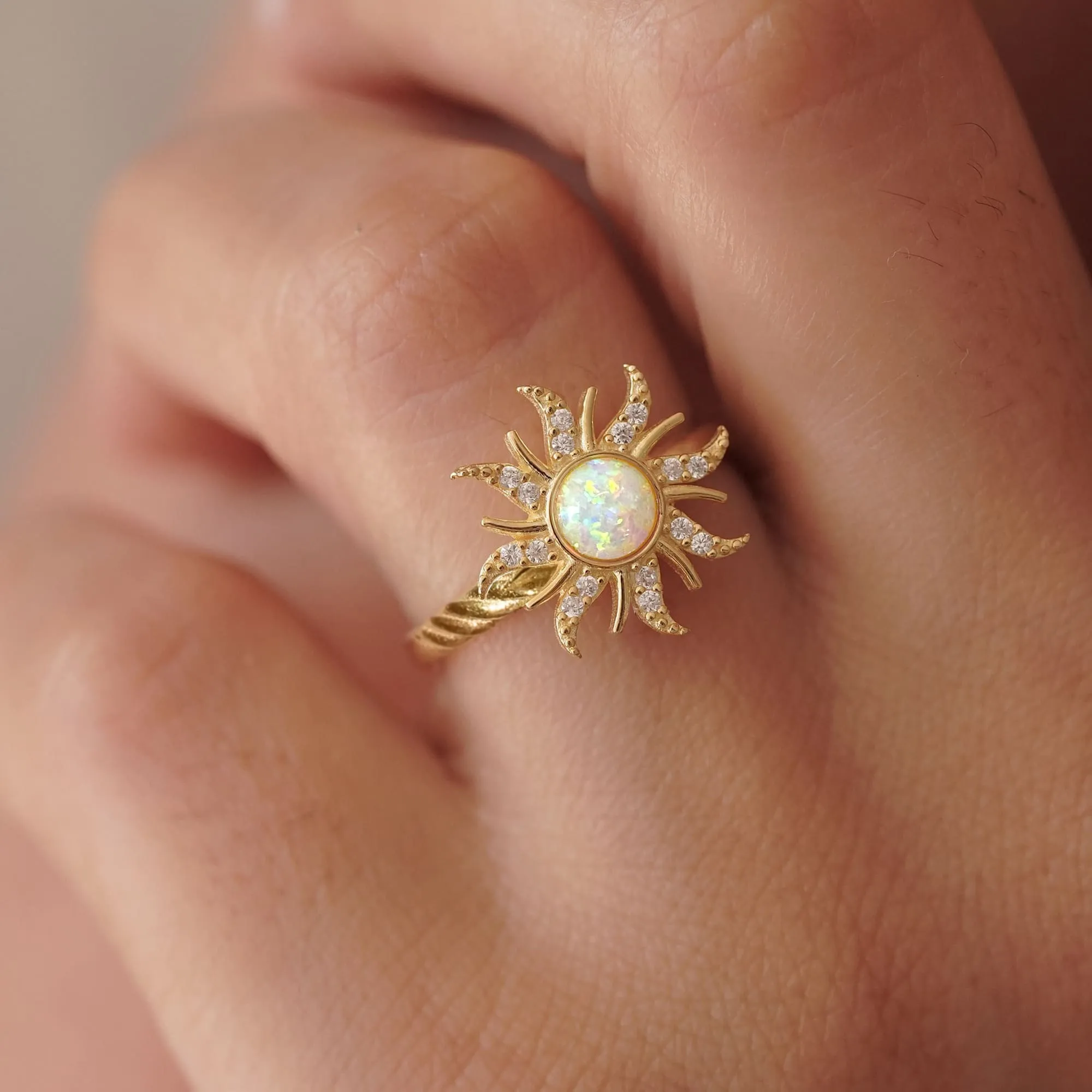 Boxed Celestial Opal Bracelet and Ring Set