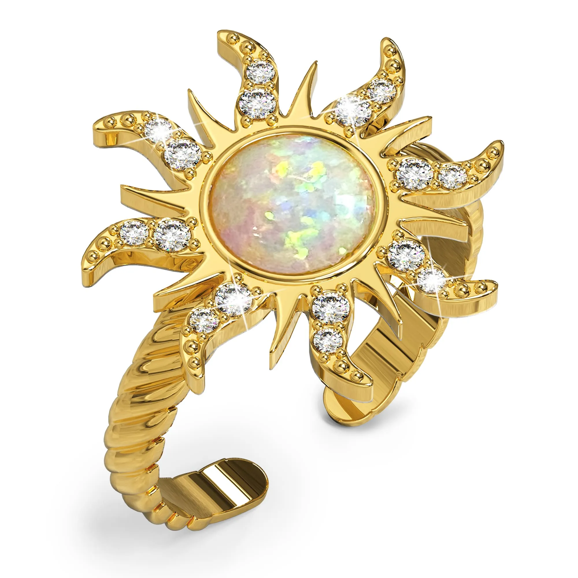 Boxed Celestial Opal Bracelet and Ring Set