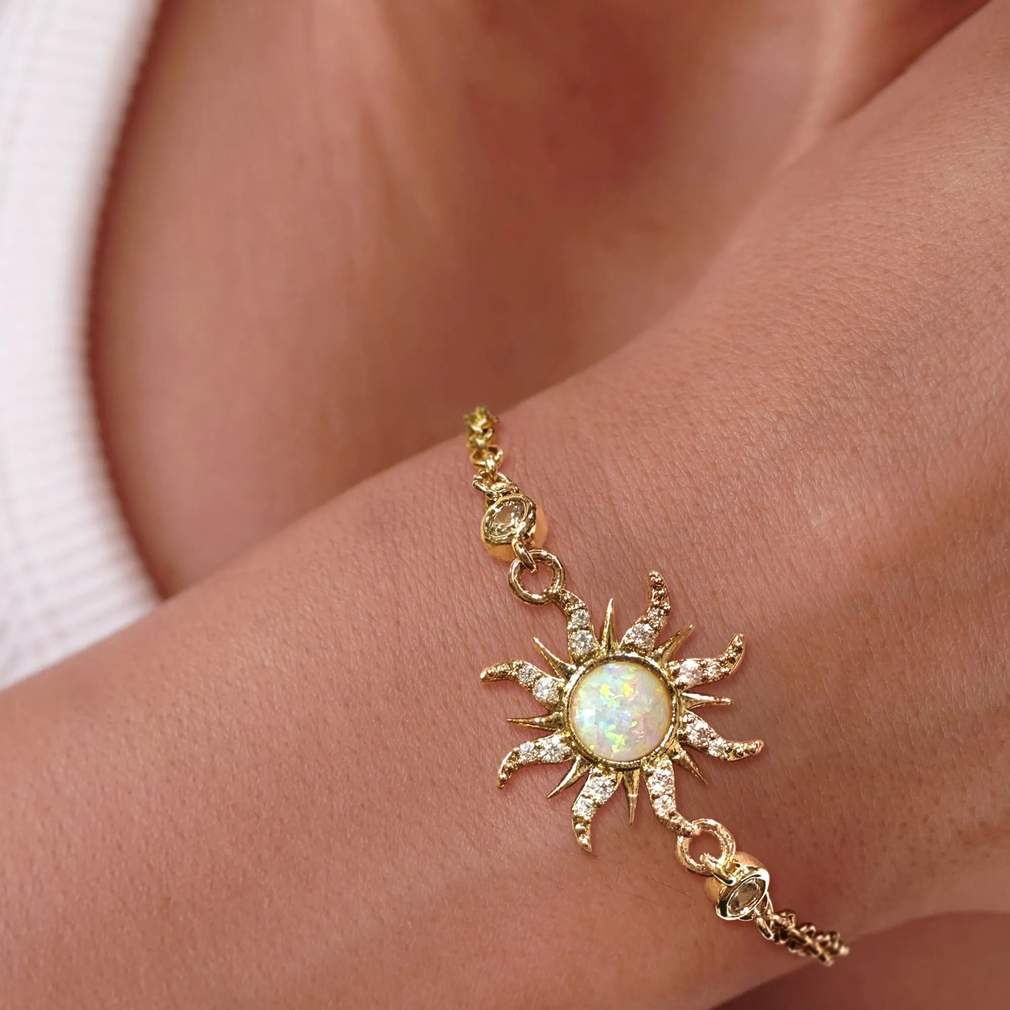 Boxed Celestial Opal Bracelet and Ring Set