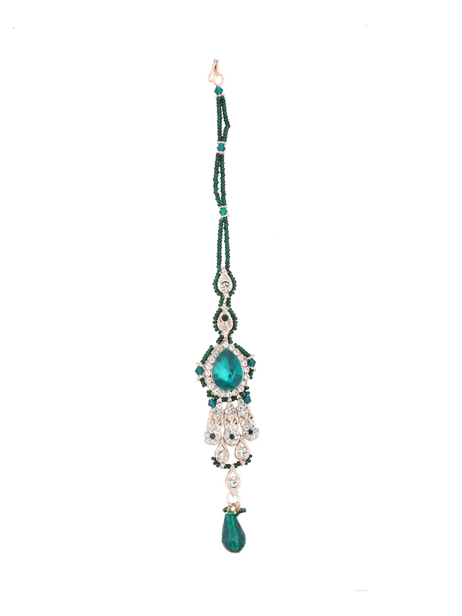 Brass Green Jewelry Set - Nature'S Elegance - Anikas Creation