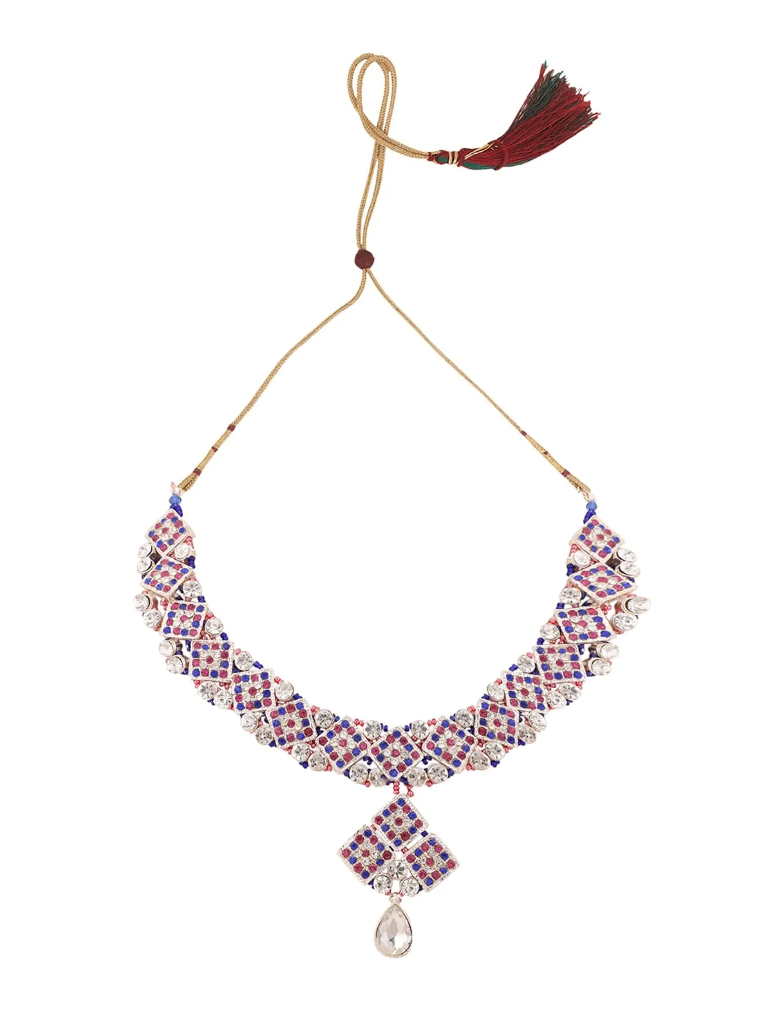 Brass Multi-Color Jewelry Set - A Symphony Of Elegance - Anikas Creation