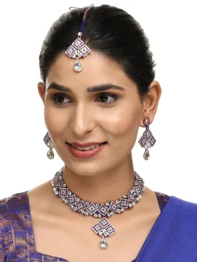 Brass Multi-Color Jewelry Set - A Symphony Of Elegance - Anikas Creation