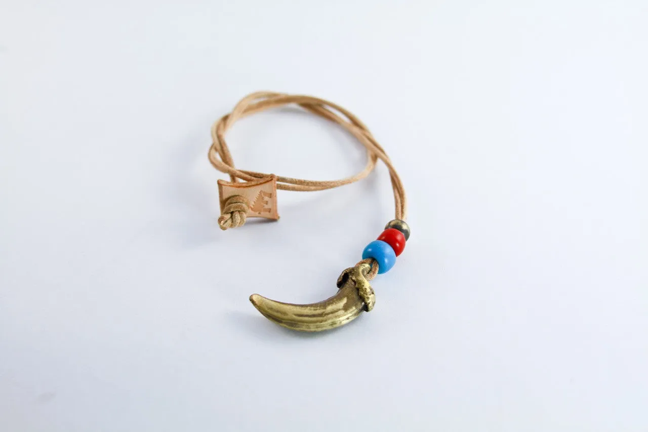 Brass Wolf Claw Necklace