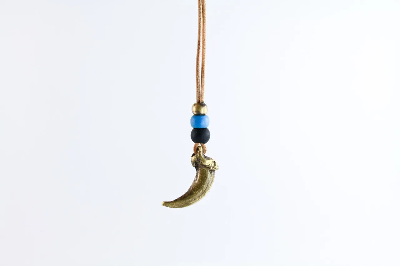 Brass Wolf Claw Necklace