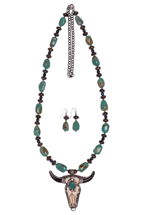 Breathe Deep Sterling Silver with Turquoise Set