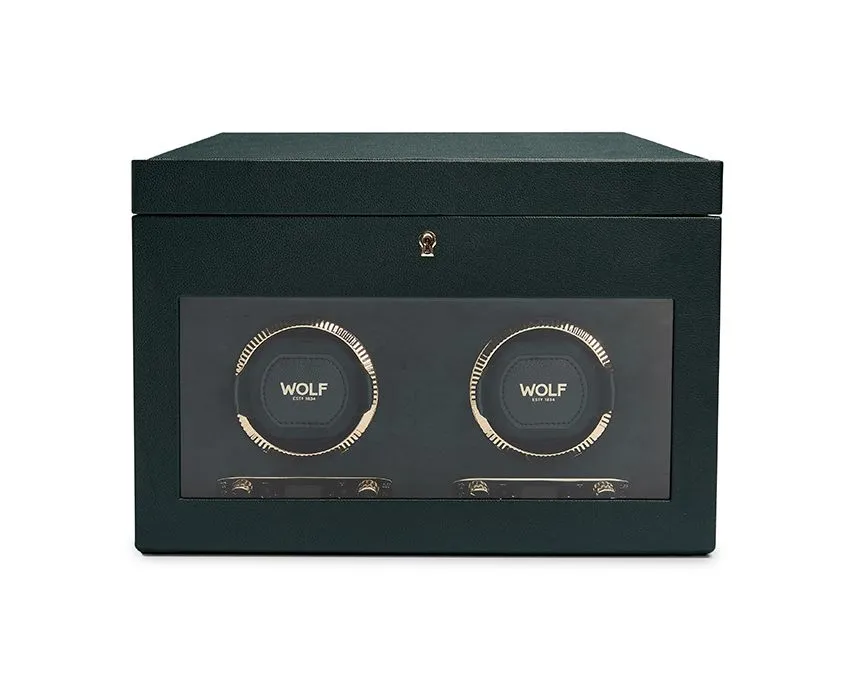 British Racing Green Double Watch Winder