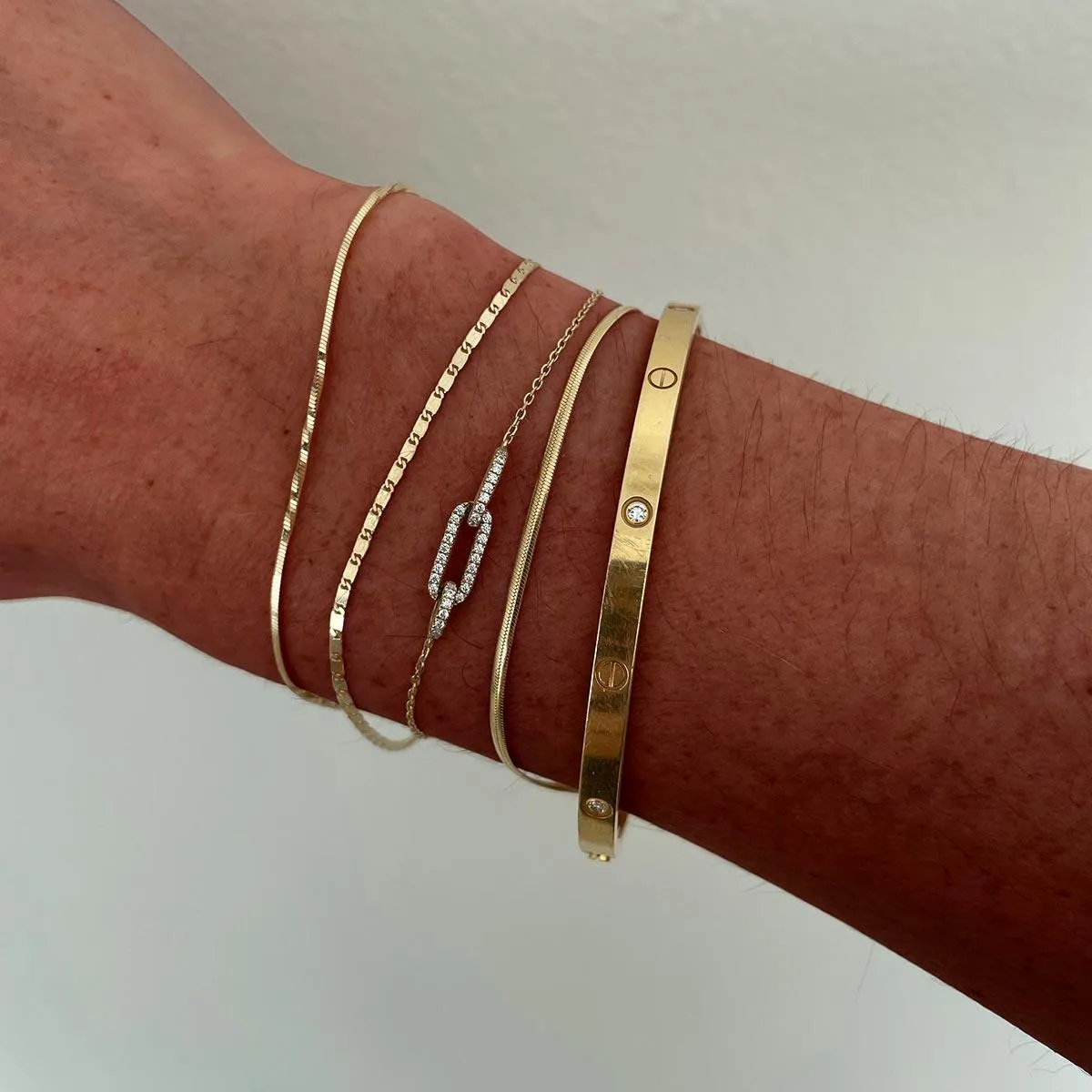 Brooks flat link chain bracelet