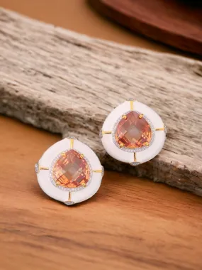 Brown Herbert Zirconia Studs