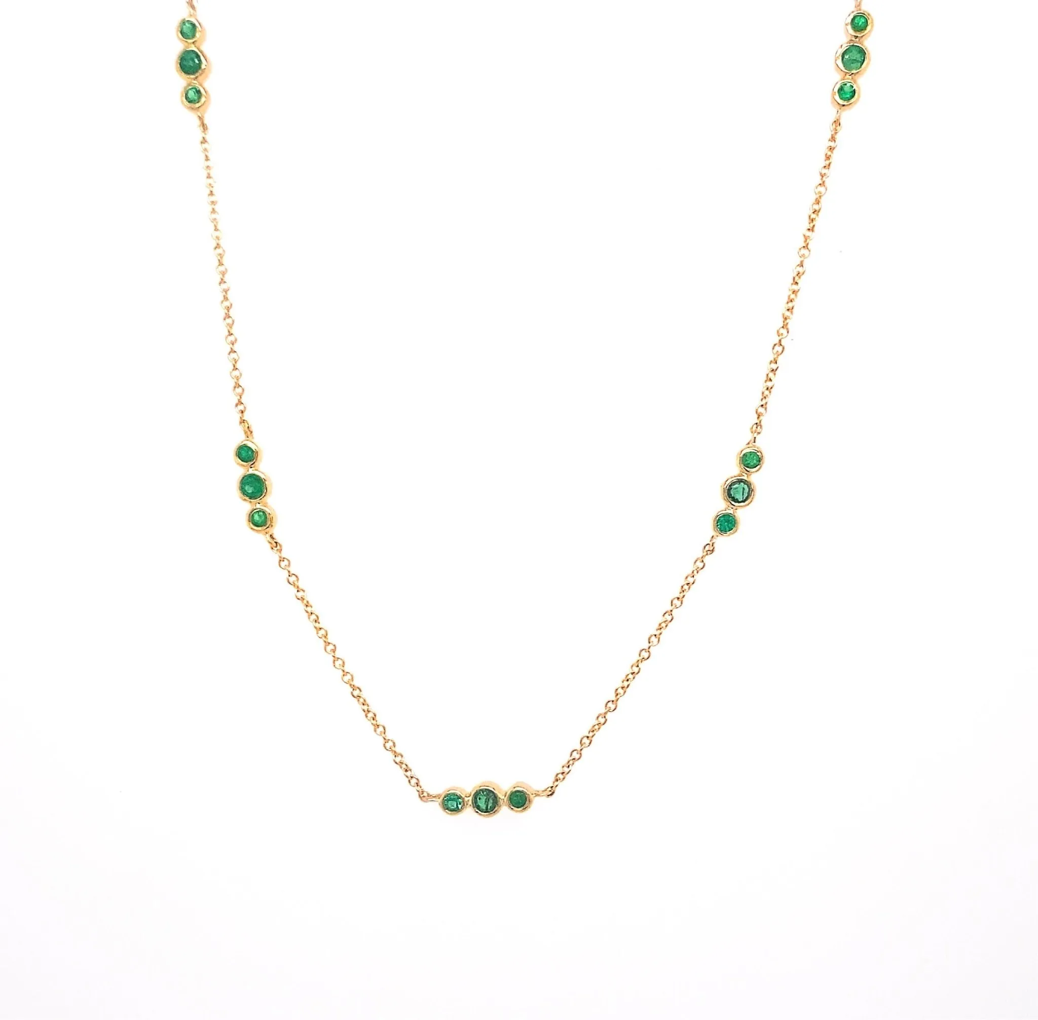 Bubble Gemstone Station Necklace