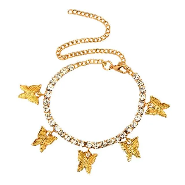 Butterfly Anklet Foot Chain Jewelry for Women Anklet