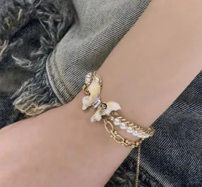 Butterfly Pearl Bracelet