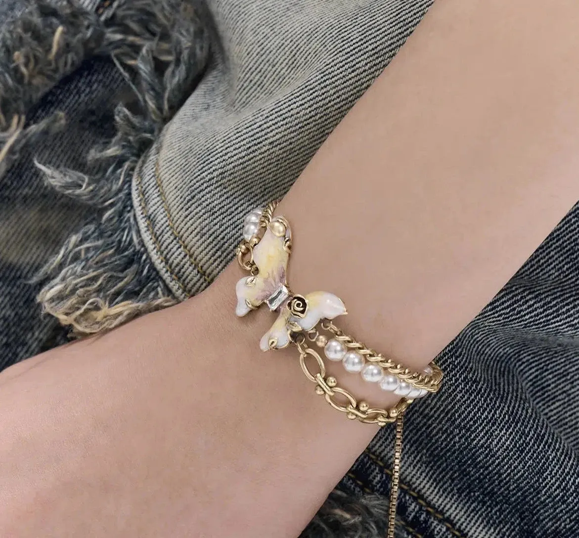 Butterfly Pearl Bracelet