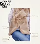 Camel Faux Fur Scarf