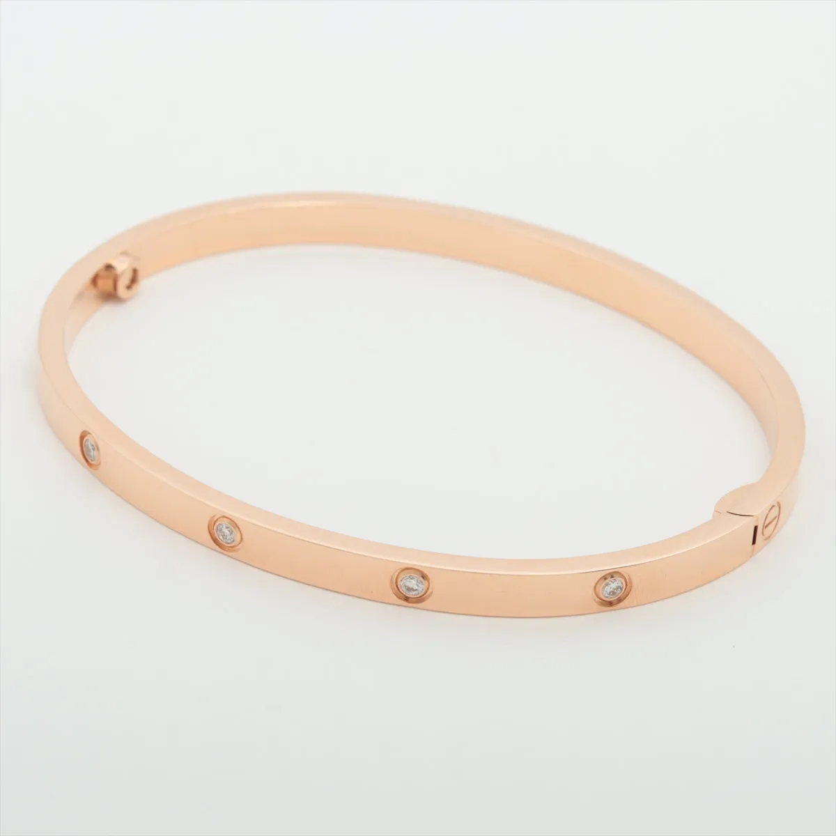 Cartier Love Small 10 Diamond Rose Gold Size 16 Bracelet
