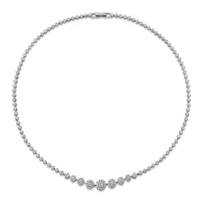 Celeste necklace with 8.17 carats* of diamond simulants in sterling silver