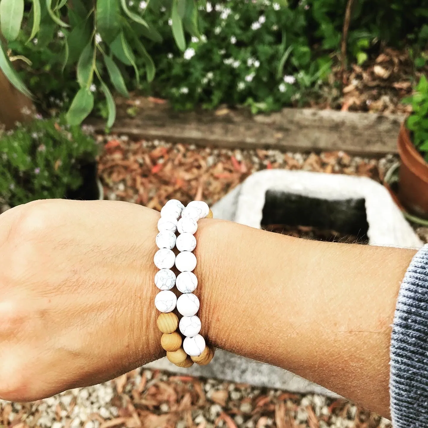 Chalk - Howlite Diffuser Oil Bracelet