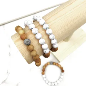 Chalk - Howlite Diffuser Oil Bracelet