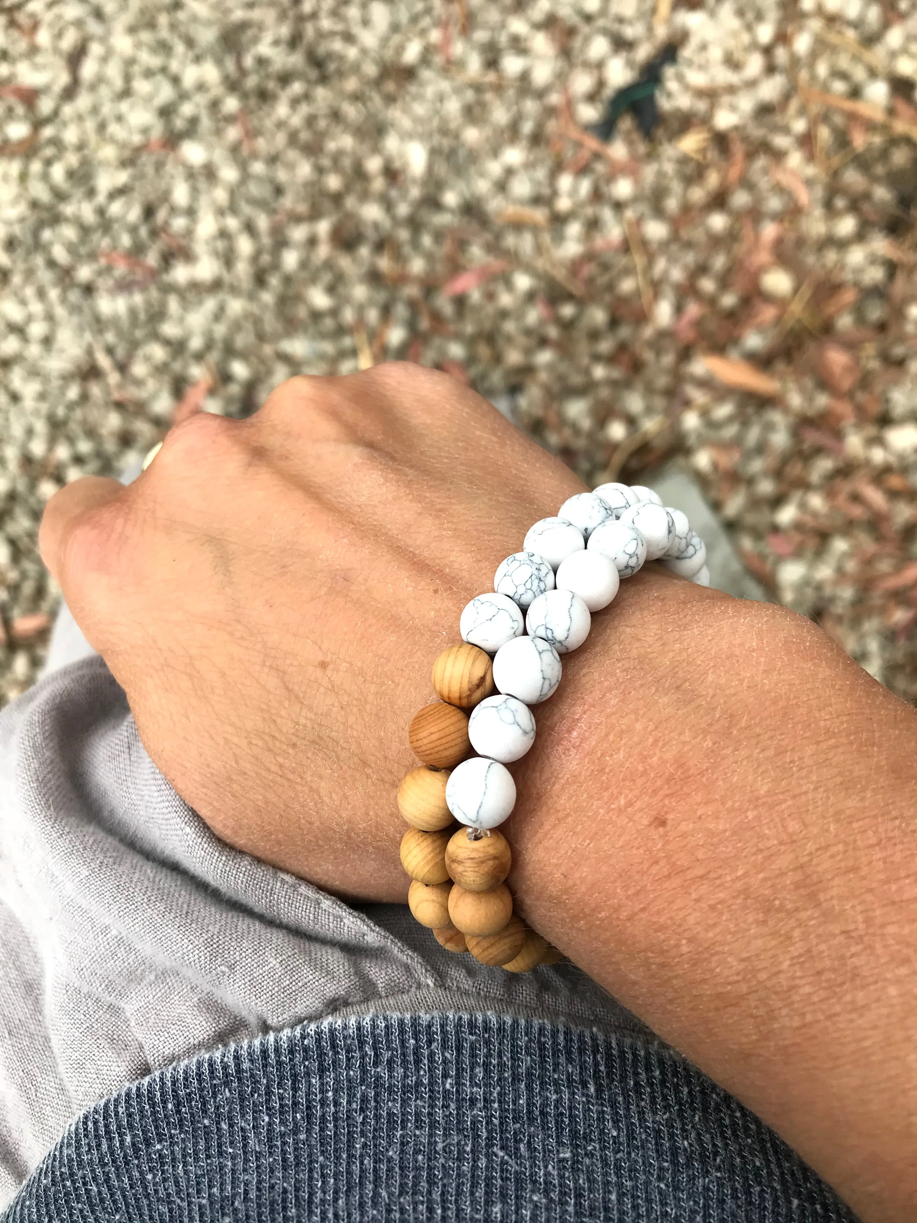 Chalk - Howlite Diffuser Oil Bracelet
