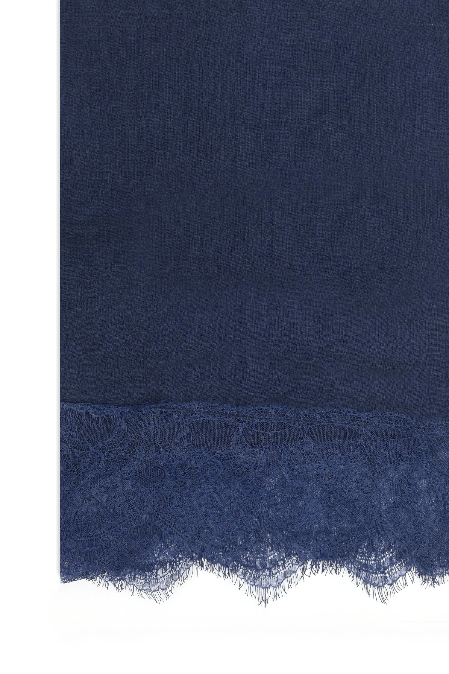 CHANTILLY LACE SCARF-NAVY