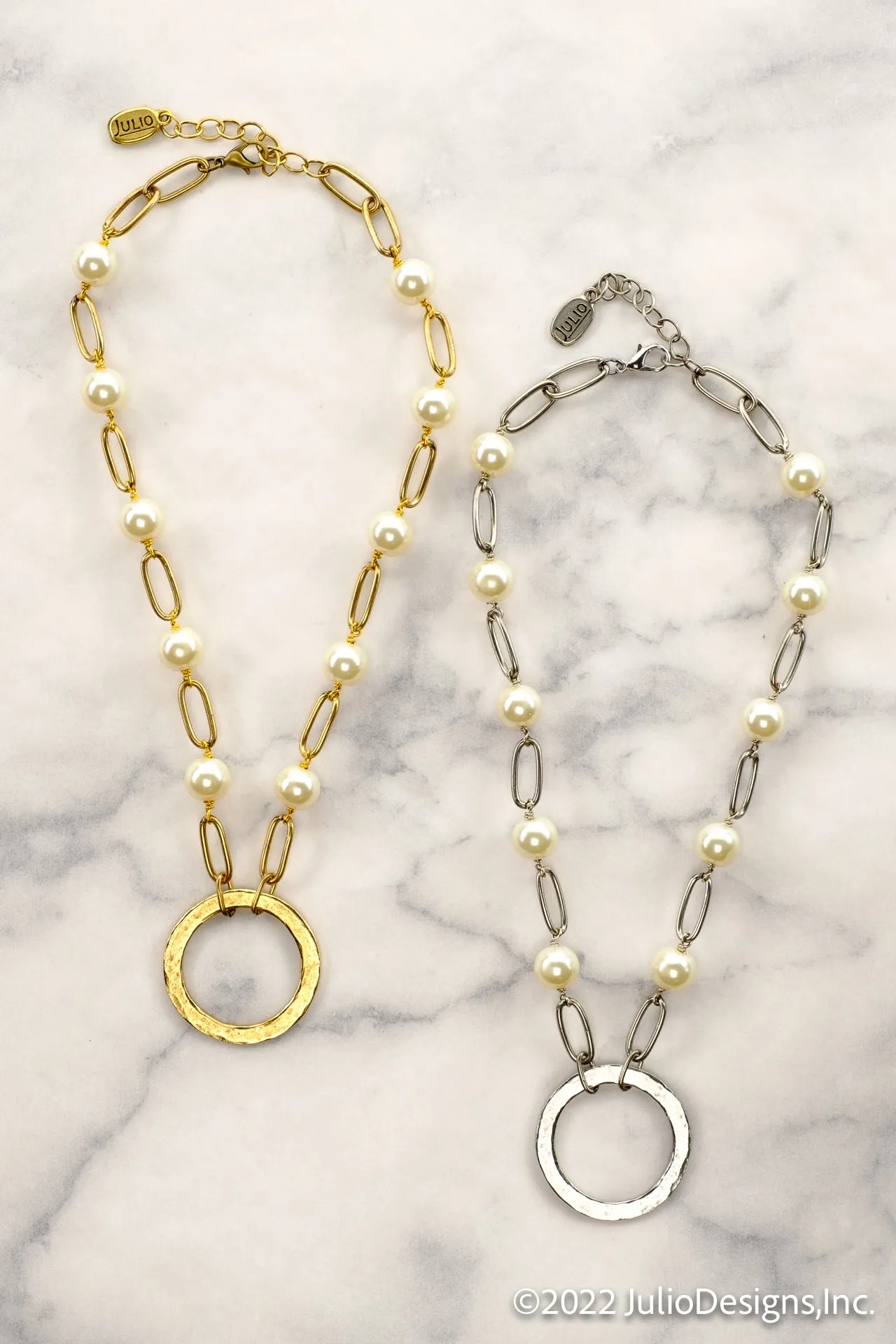 Cheney Paperclip Chain and Gemstone Short Necklace