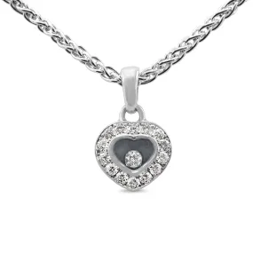 Chopard Happy Diamond Heart Pendant On Necklace - 18ct White Gold