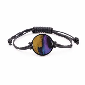 Circle Wood Resin Bracelet - Claudine (Purple, 593662)
