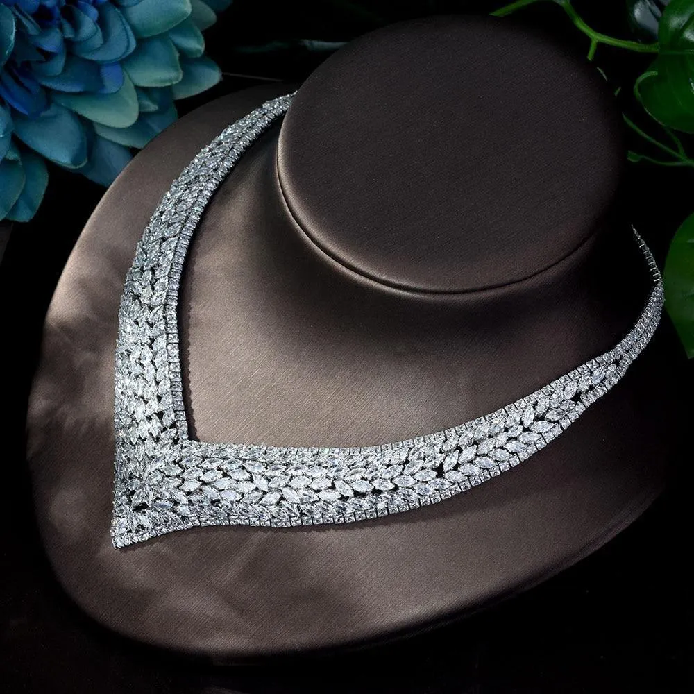 Classy Designer AAAA  Zirconia CZ Diamonds 4 piece Bridal Wedding Jewelry Set