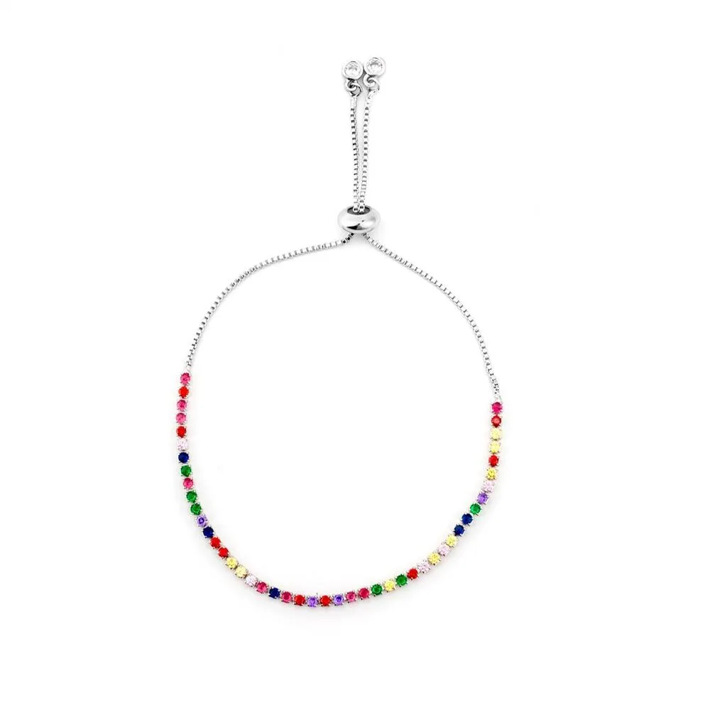 Colorful Snake Chain Zircon Bracelets