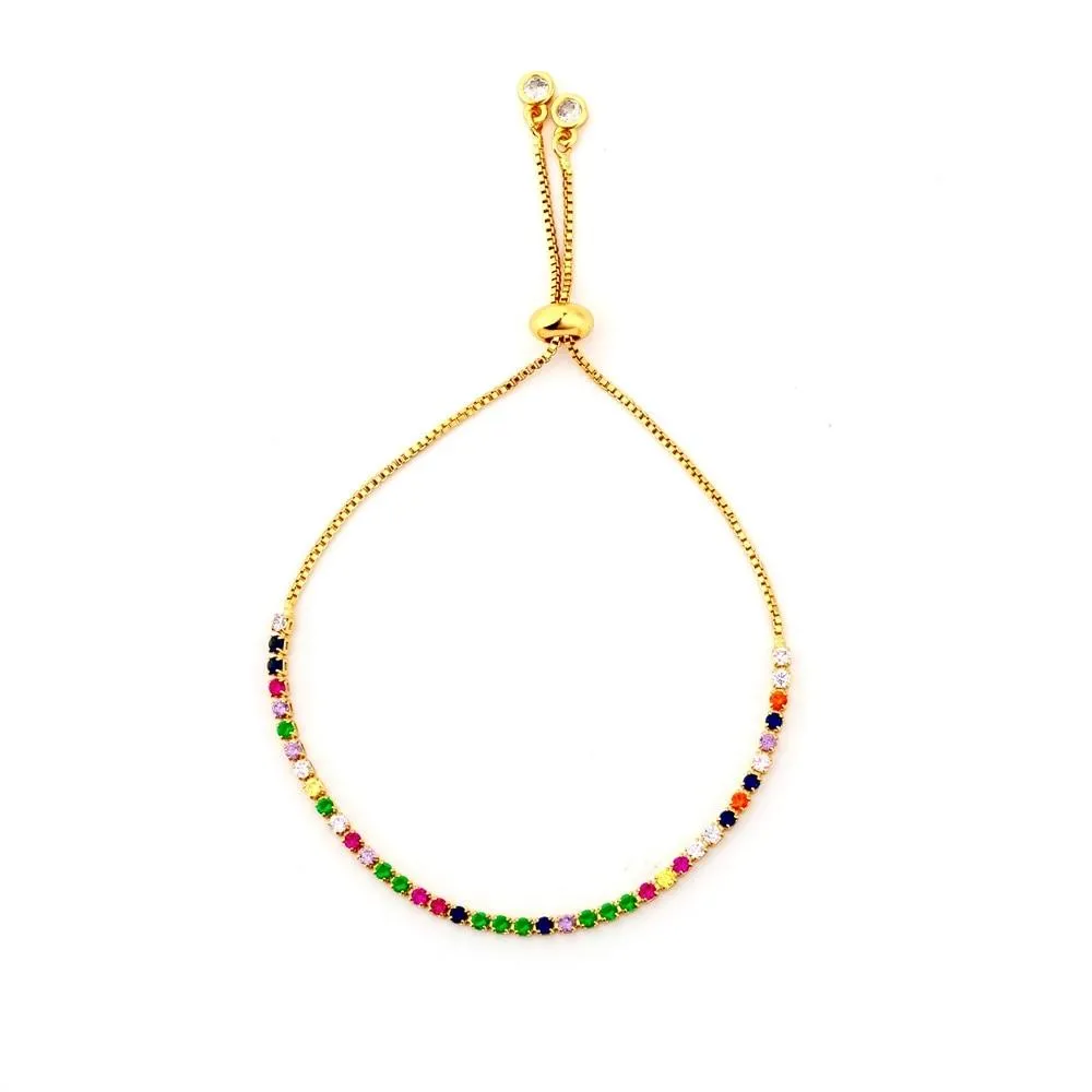 Colorful Snake Chain Zircon Bracelets