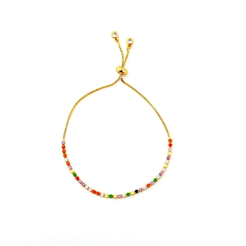 Colorful Snake Chain Zircon Bracelets