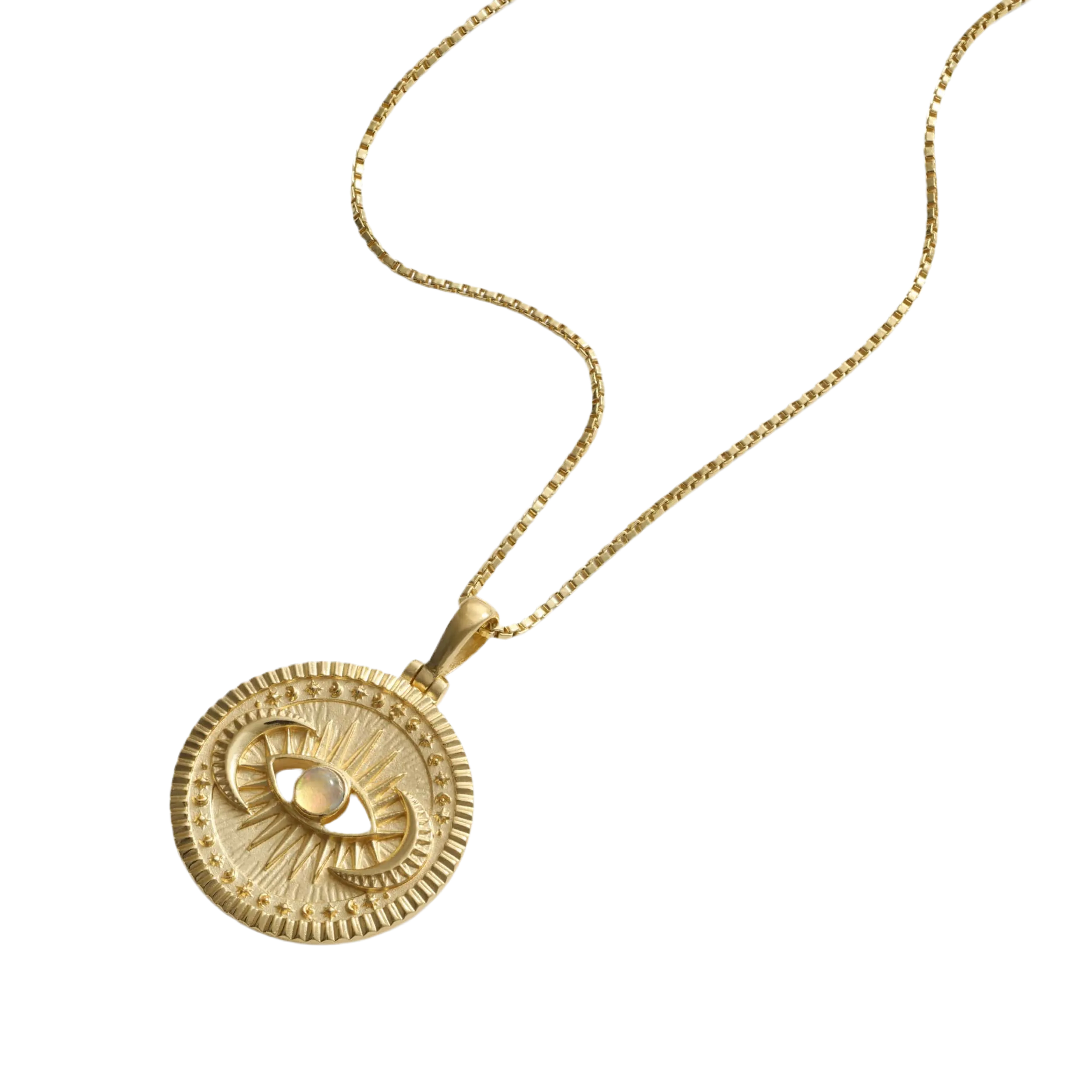 Cosmic Eye Coin Necklace by Awe Inspired