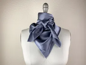 CR Blue Gray Silk Scarf