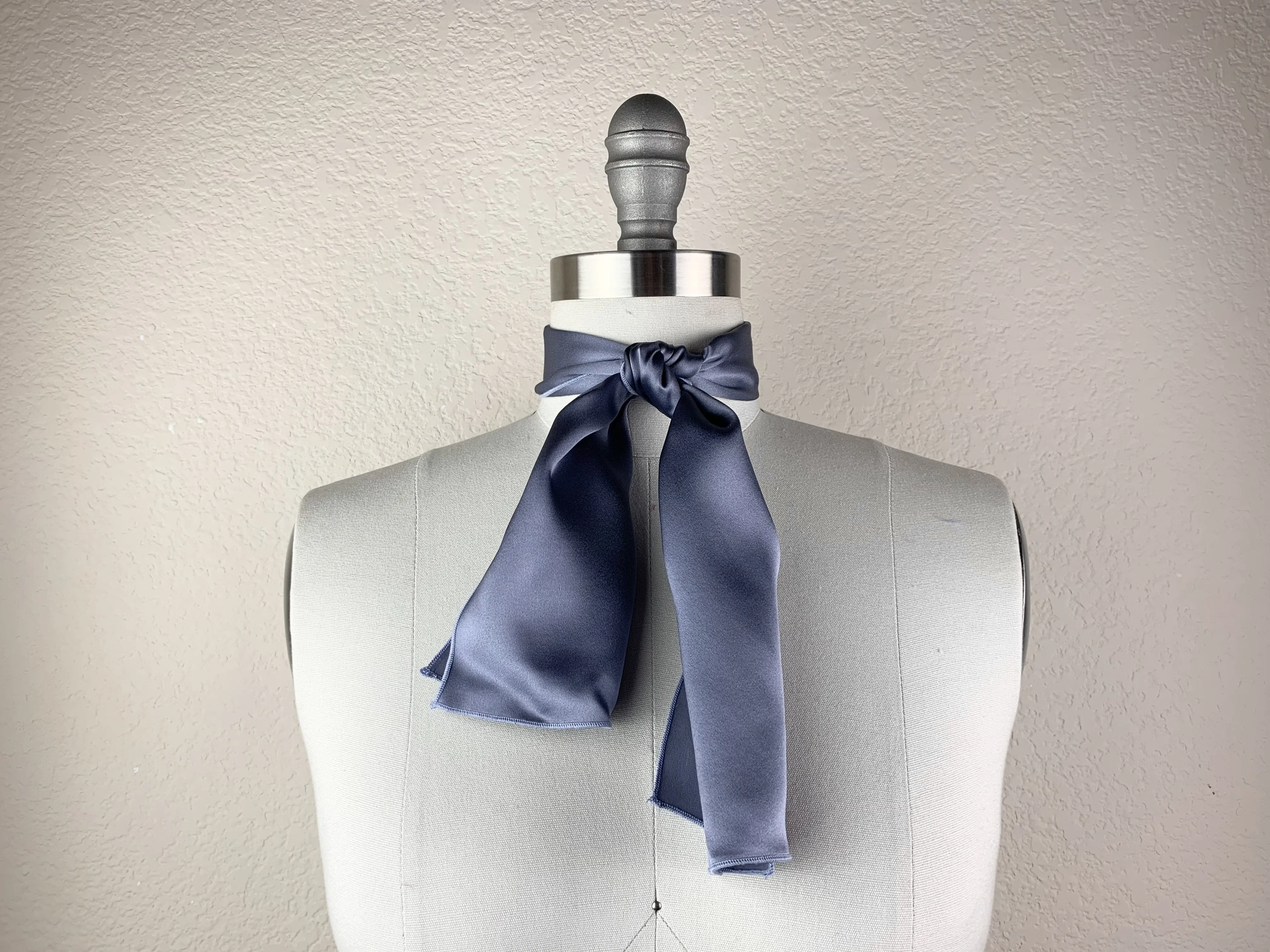 CR Blue Gray Silk Scarf