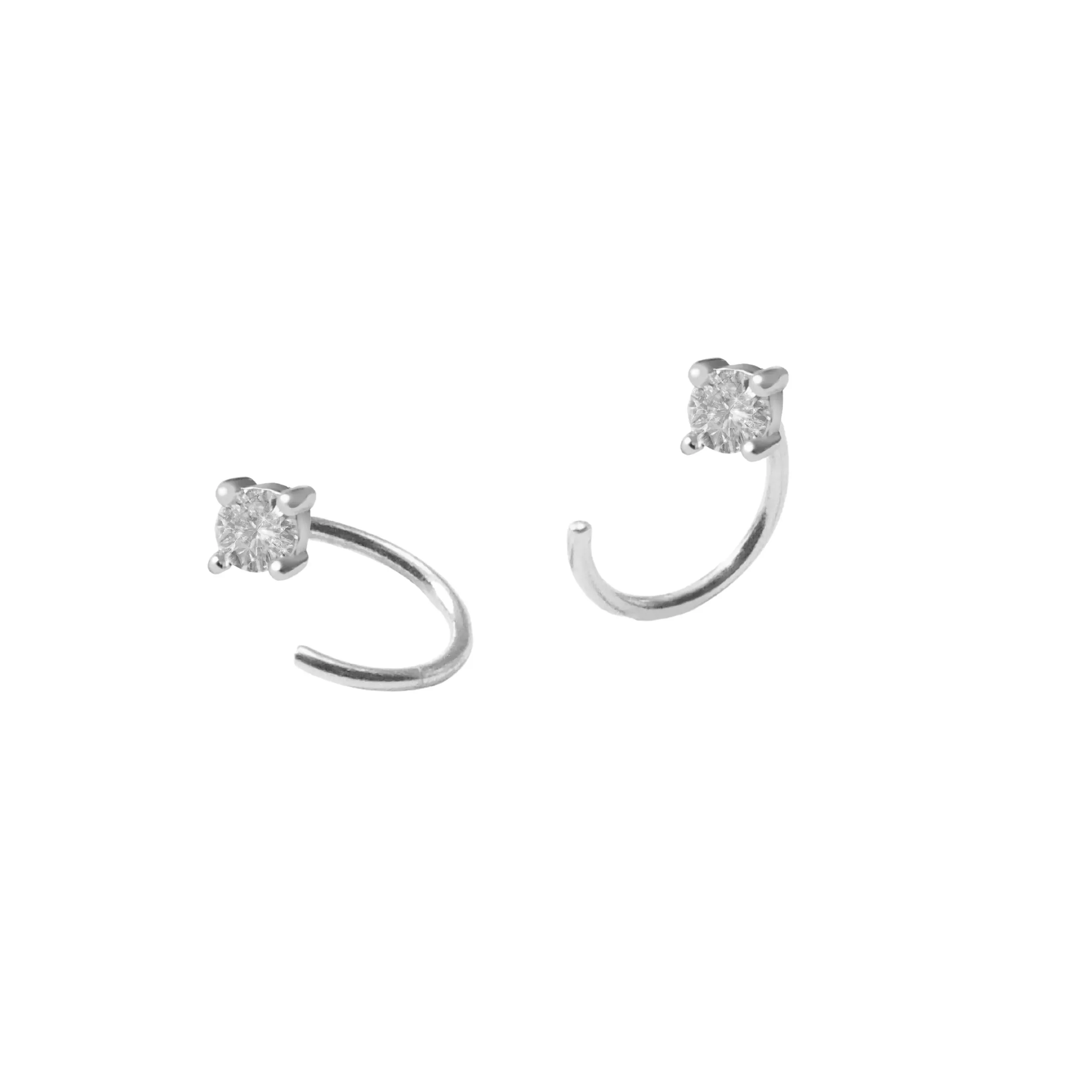 Crystal Huggie Earrings
