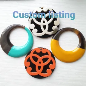 Custom Pendants/ Bracelets/Earrings. Buffalo Horn J2000P, Handmade Product from Vietnam