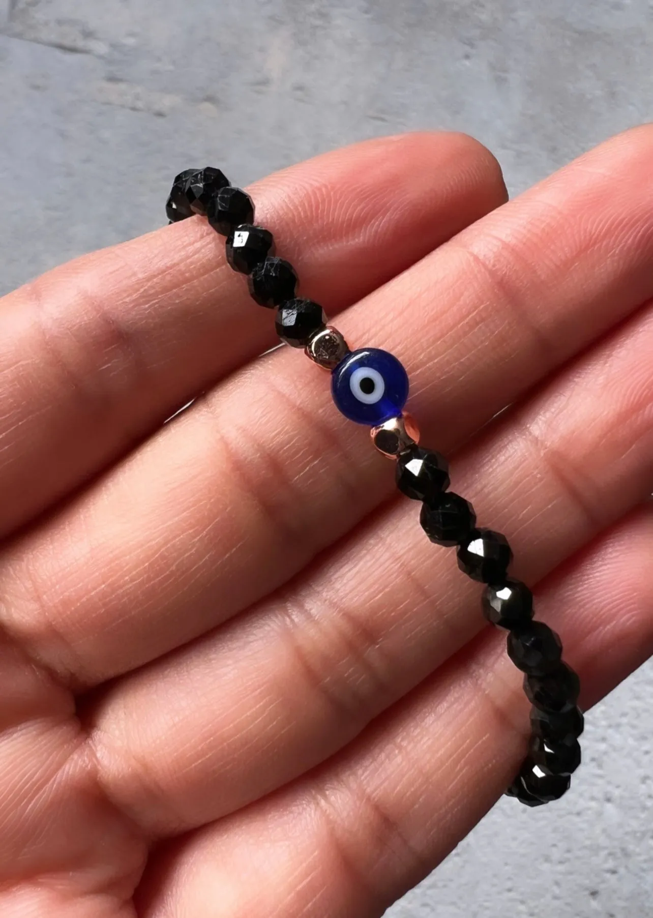 Dainty Black Tourmaline Bracelet