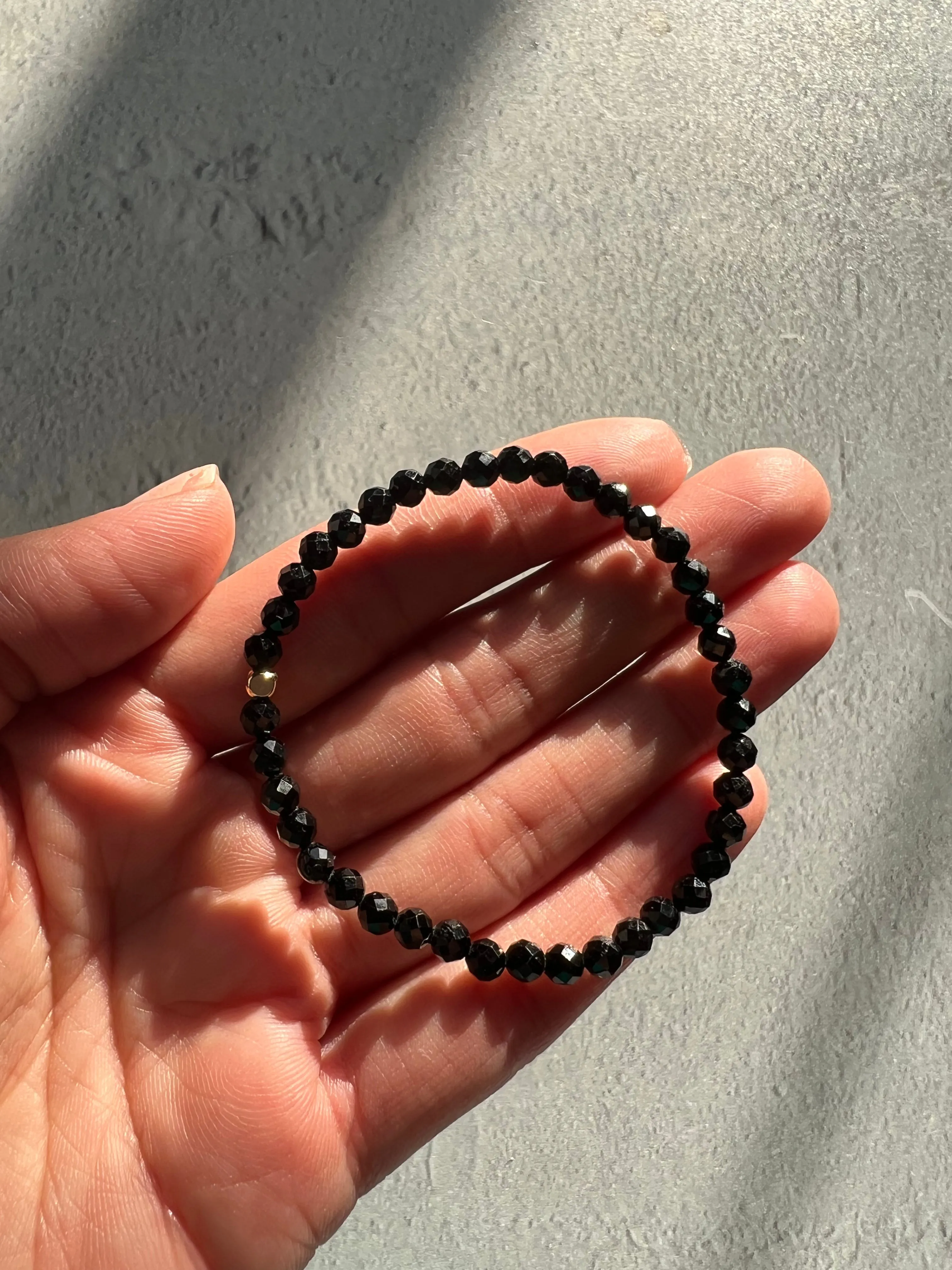 Dainty Black Tourmaline Bracelet