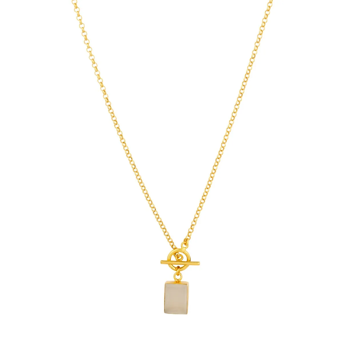 Delta White Chalcedony Necklace