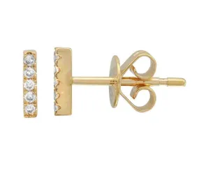 Diamond Bar Earrings