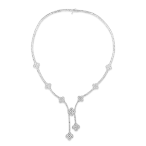 Diamond Clover Drop Necklace