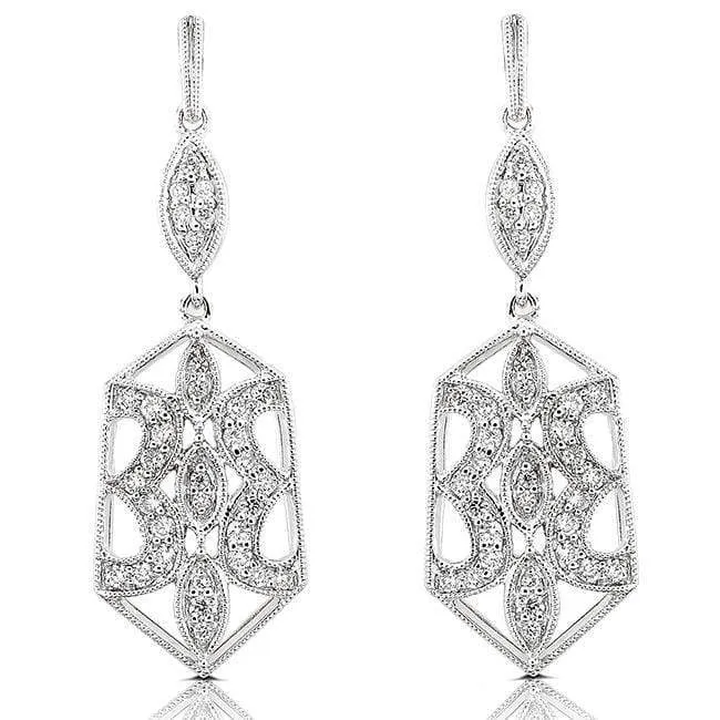 Diamond Earrings 1/2 Carat (ctw) in 14k White Gold