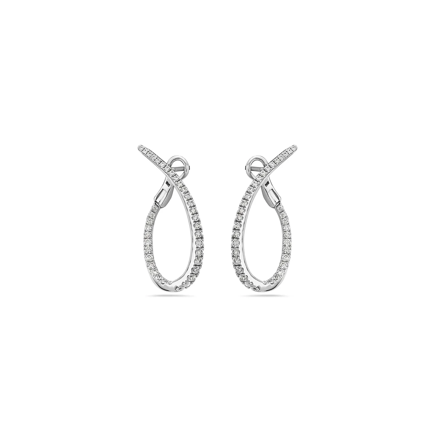 Diamond Twisted Hoop Earring