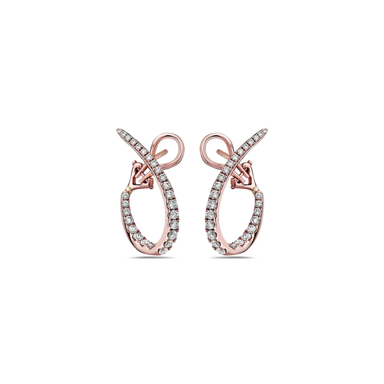 Diamond Twisted Hoop Earring