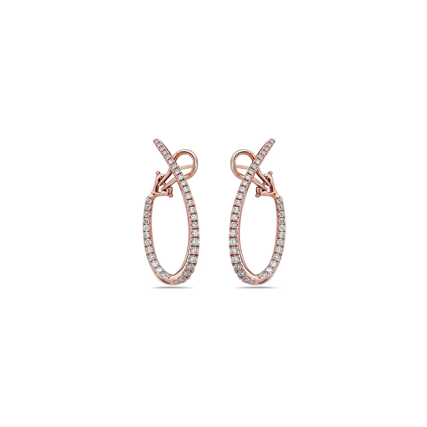 Diamond Twisted Hoop Earring