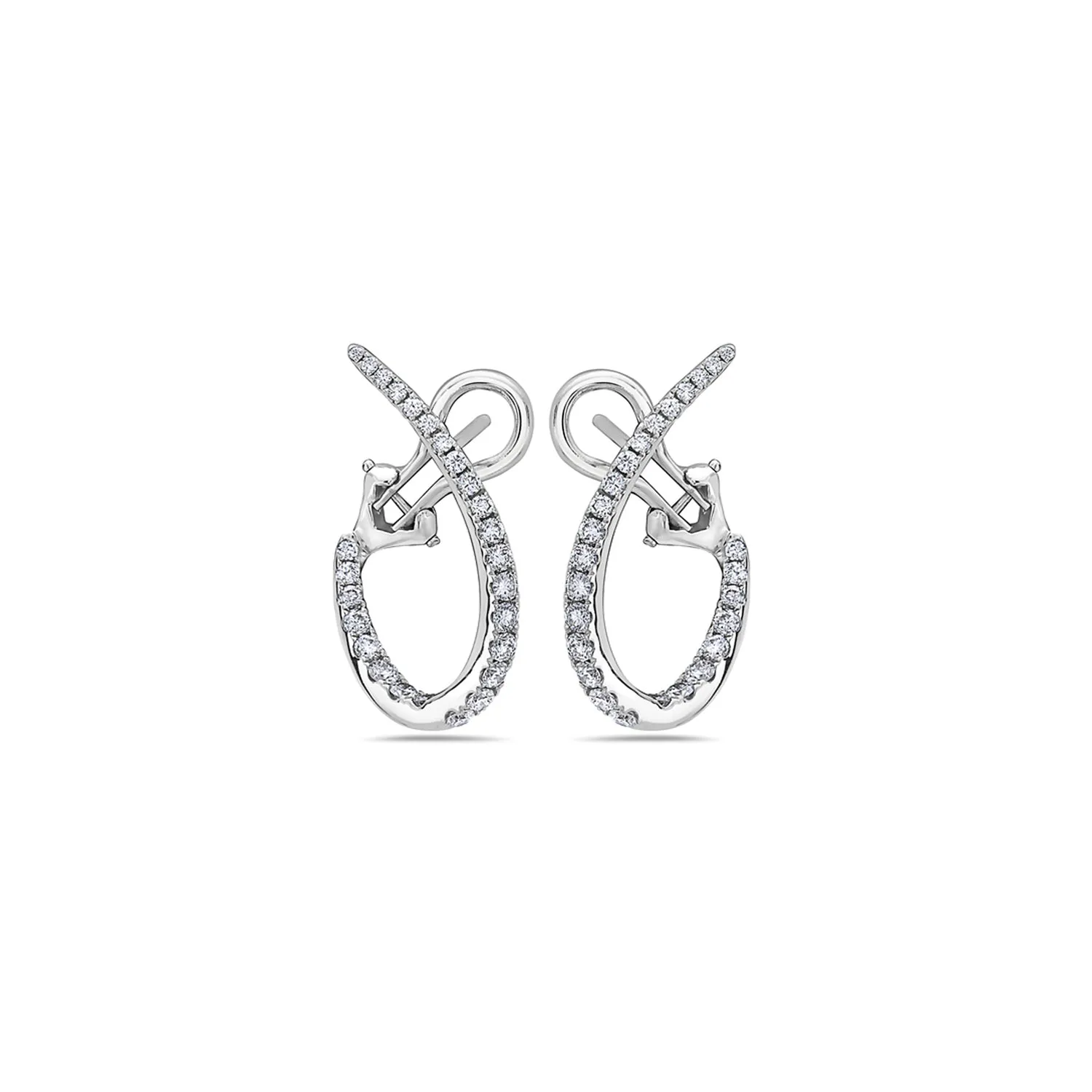 Diamond Twisted Hoop Earring