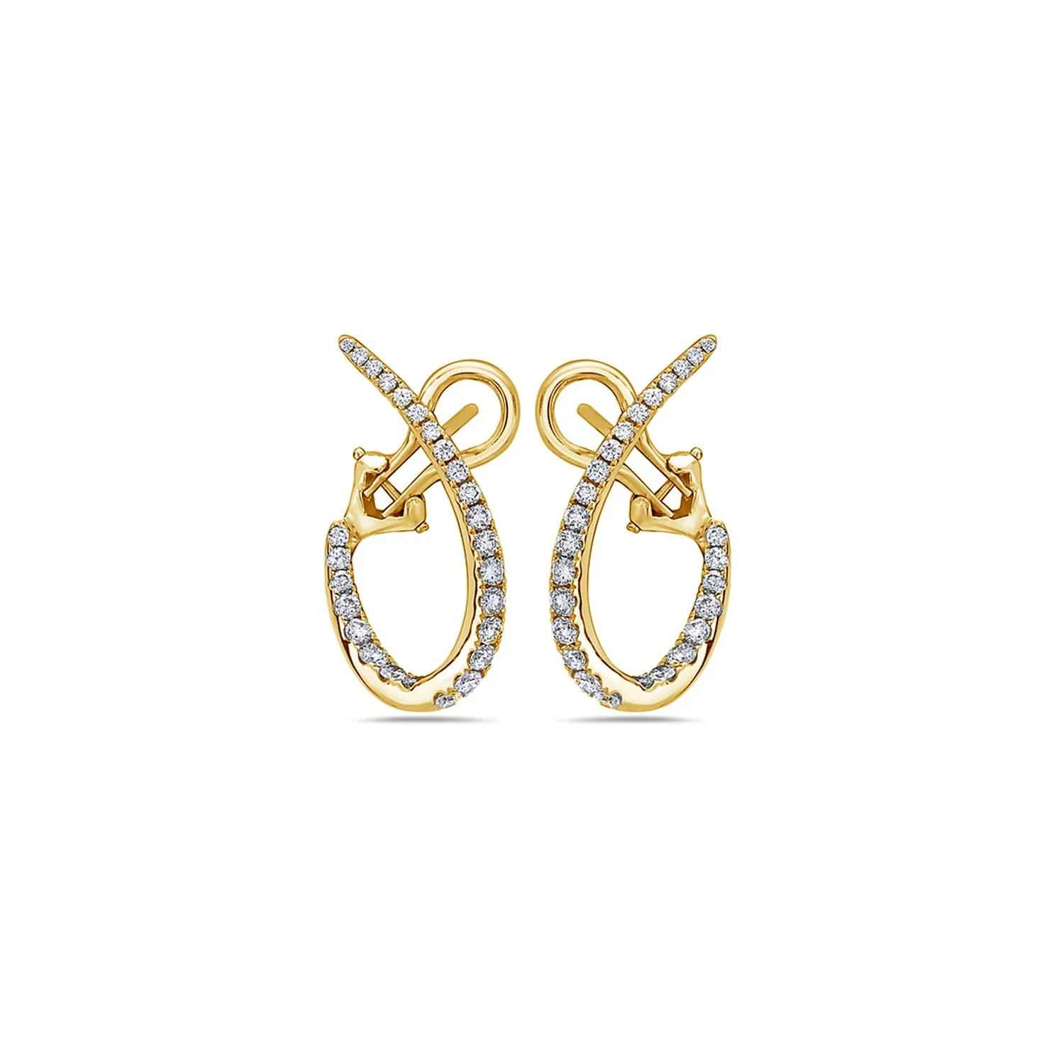 Diamond Twisted Hoop Earring