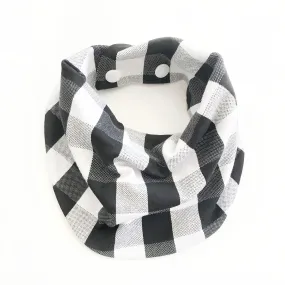 Drool Scarf - Black Buffalo Plaid